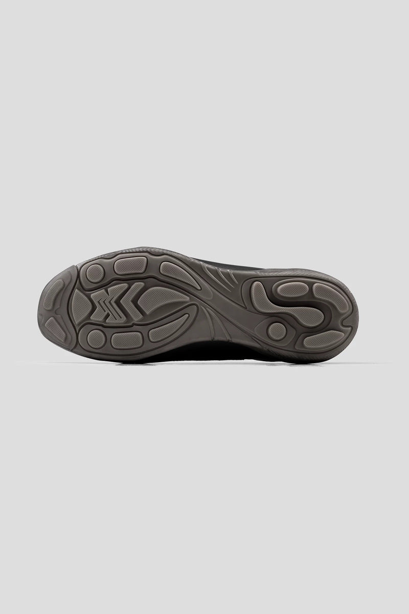 Layered Cowhide Panel Sneakers - Black - view 4