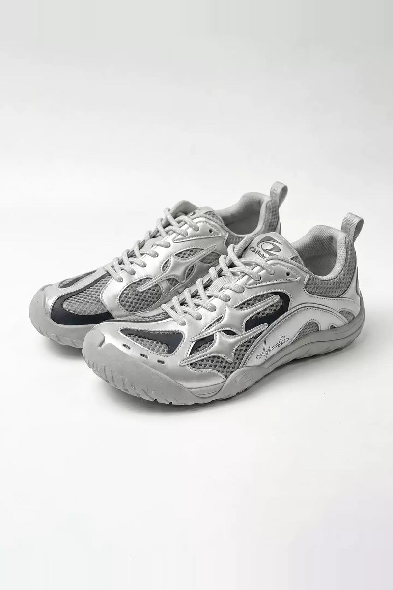 Layered Mesh Barefoot Sneakers - front three-quarter view