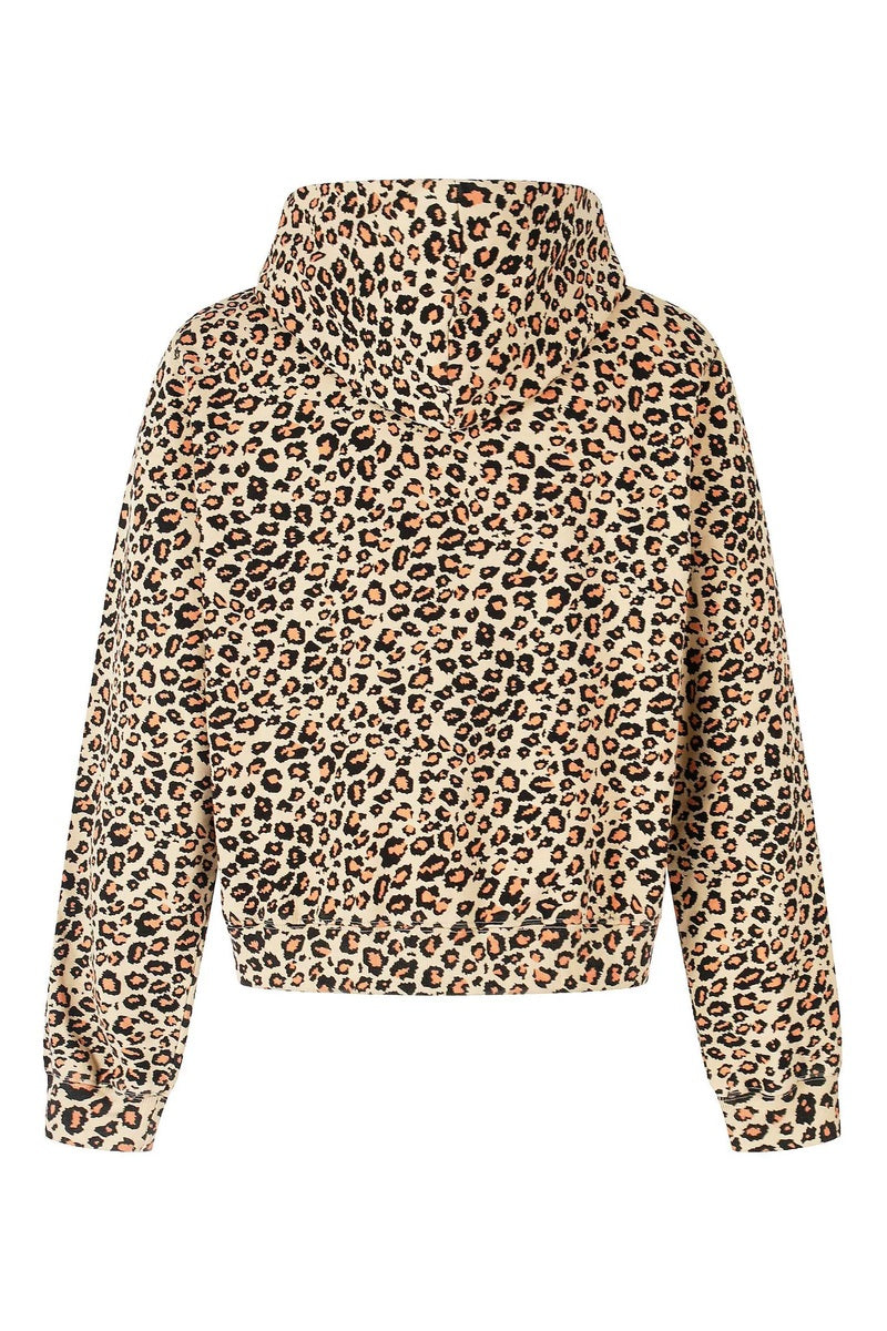 Leopard Graphic Zip Hoodie