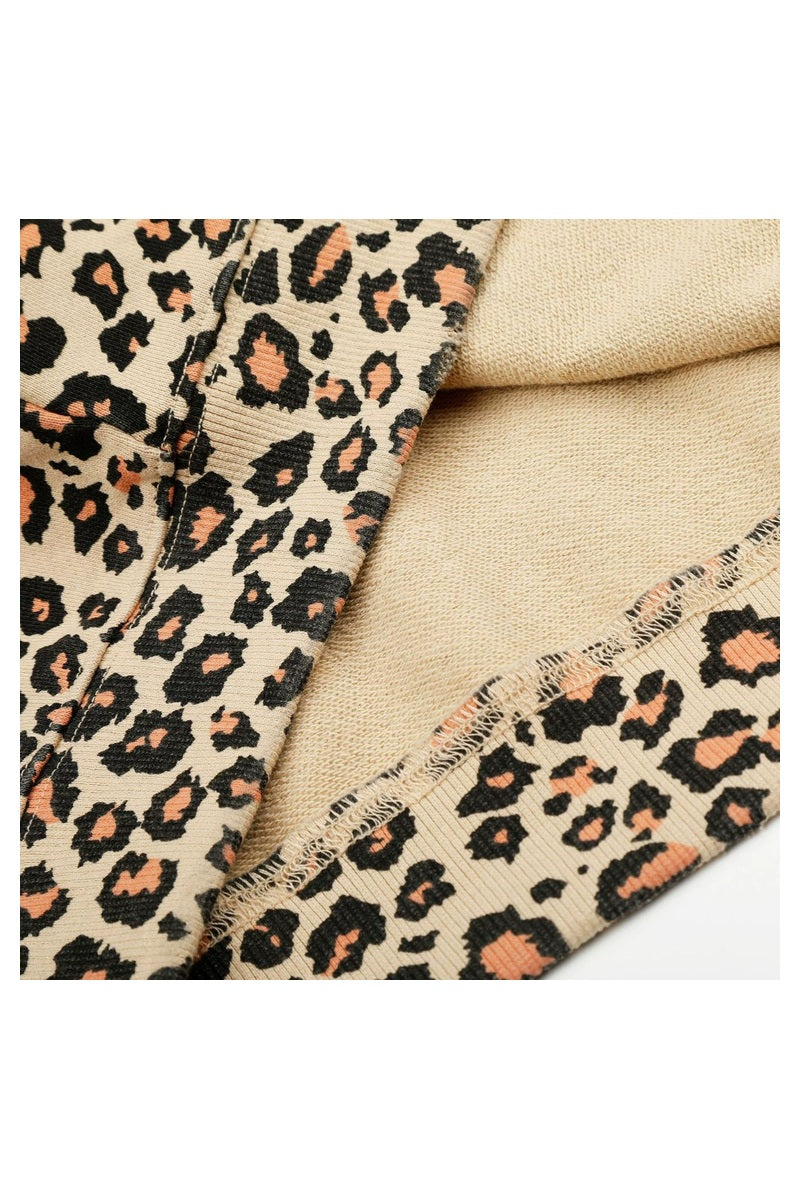 Leopard Graphic Zip Hoodie