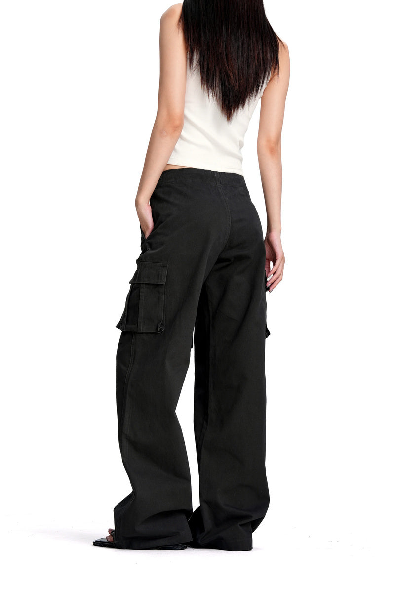 Low Rise Straight Cargo Pants