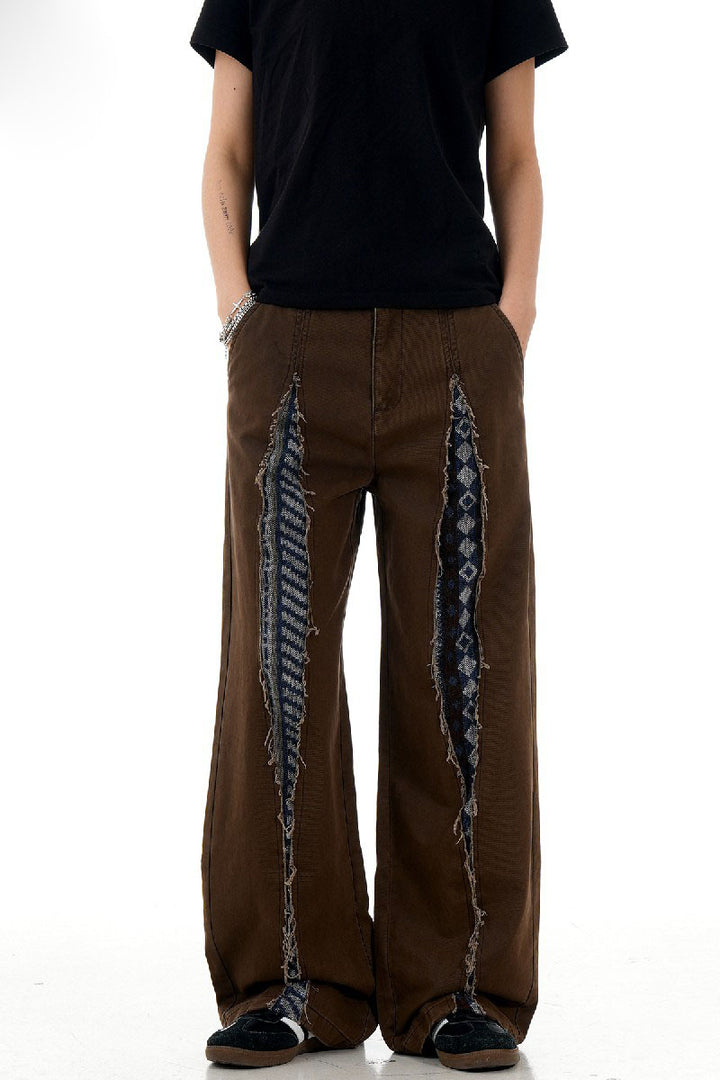 Diamond Patch Straight Trousers