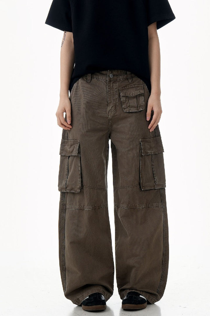 Multi Pocket Wide Leg Trousers