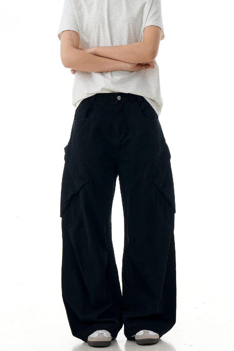 Wrinkled Hip Hop Cargo Pants