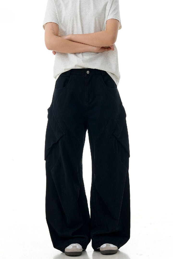 Wrinkled Hip Hop Cargo Pants