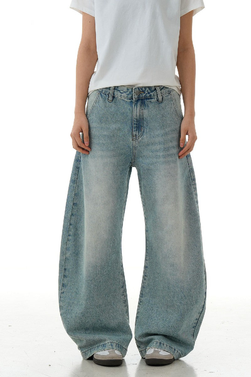 Light Wash Cat Whisker Jeans
