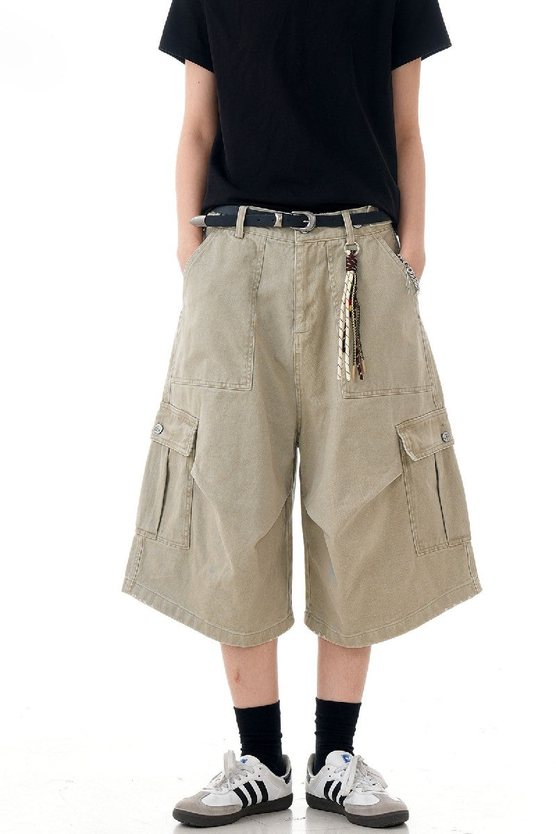 Multi Pocket Cargo Knee Shorts