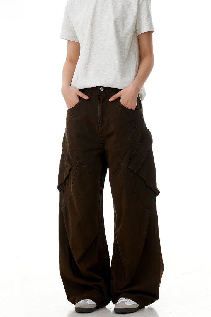 Wrinkled Hip Hop Cargo Pants