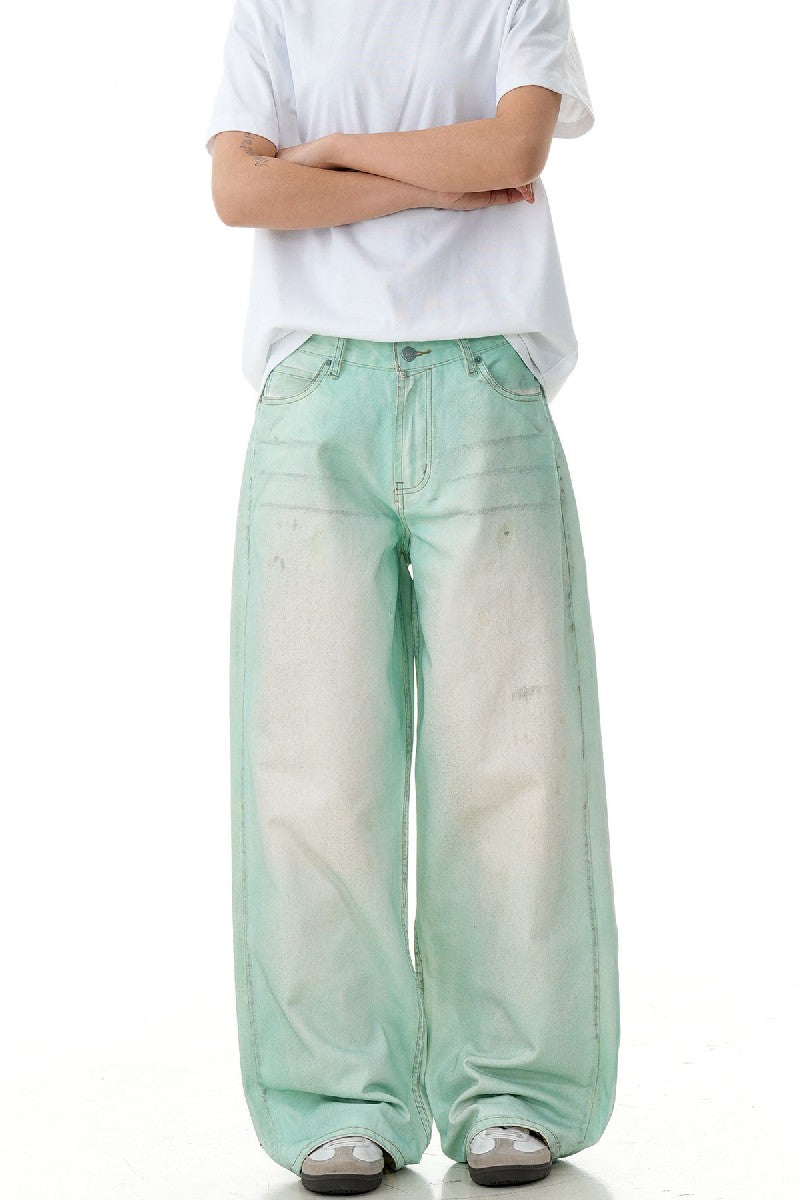 Glow Washed Wide Leg Jeans
