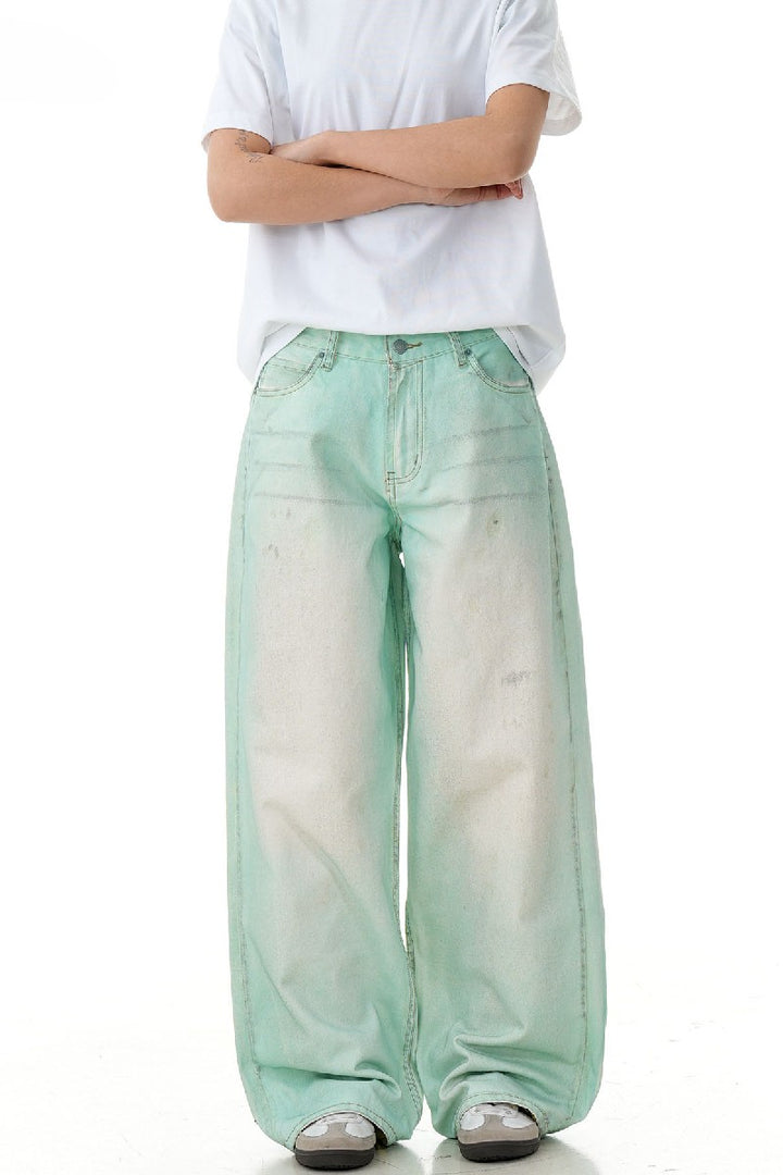 Glow Washed Wide Leg Jeans