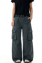 Multi Pocket Wide Leg Trousers
