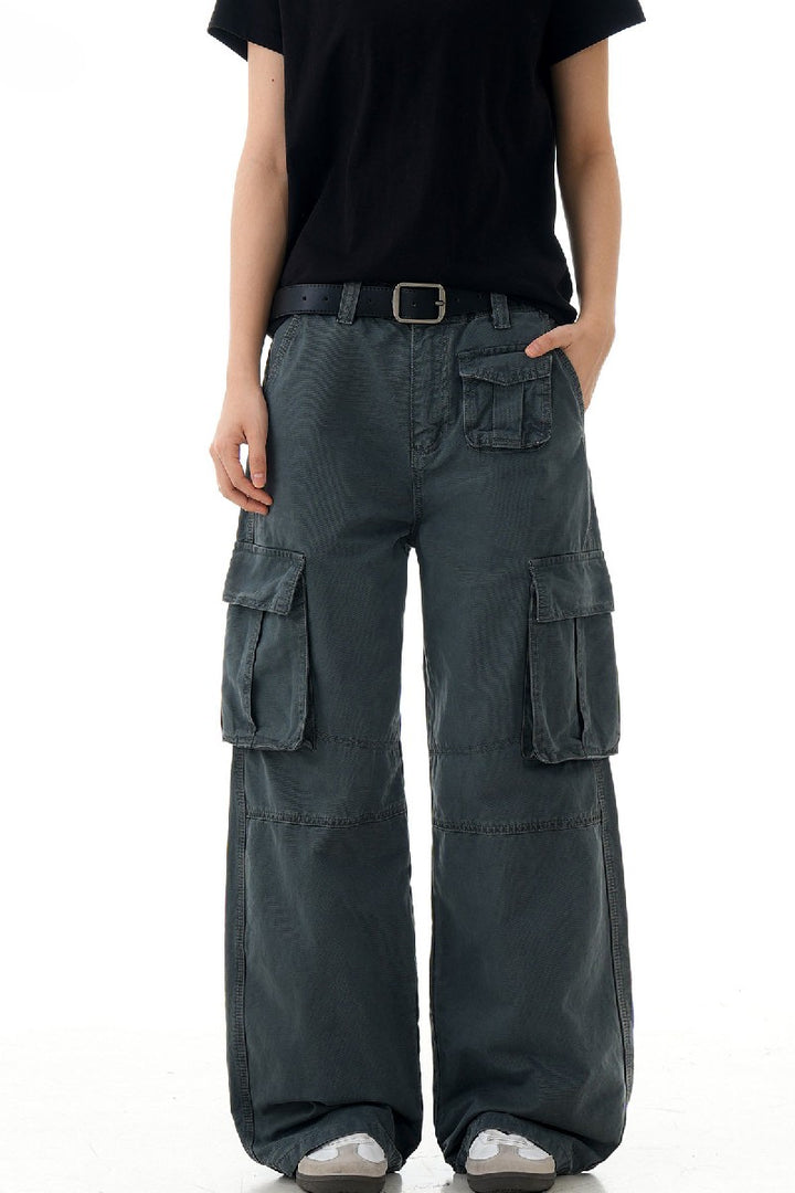 Multi Pocket Wide Leg Trousers