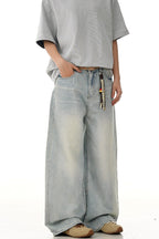Washed Cleanfit Straight Jeans