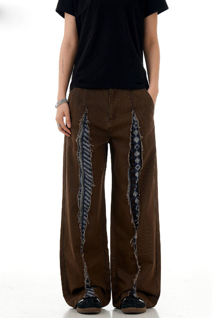 Diamond Patch Straight Trousers