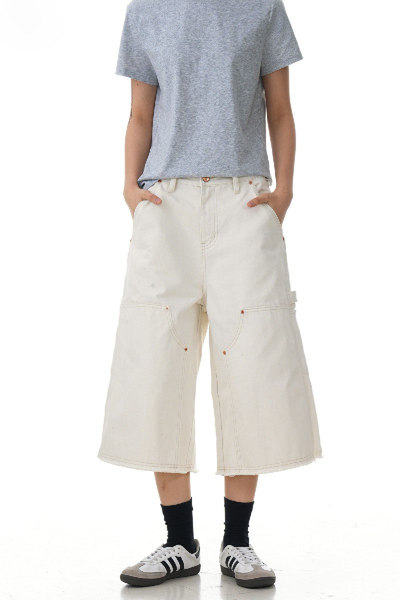 Studded Canvas Cargo Jorts