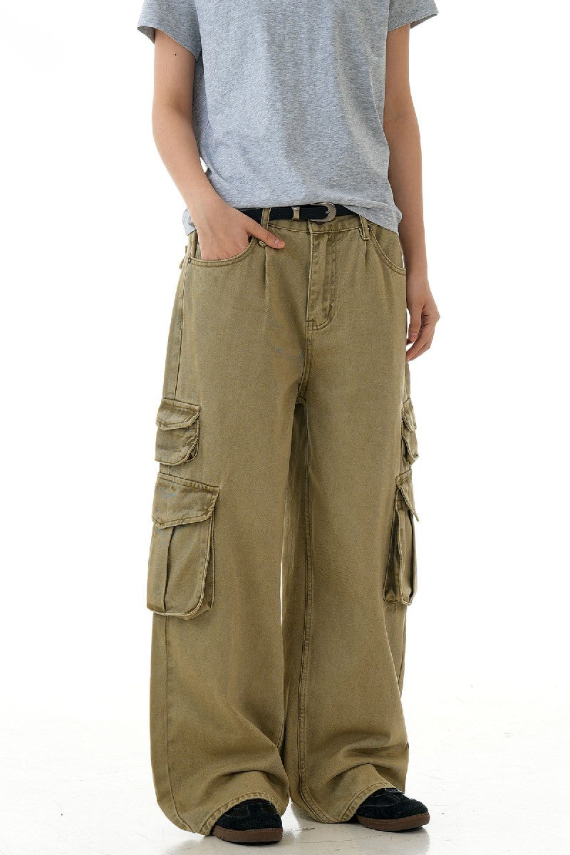 Flared Pocket Work Trousers