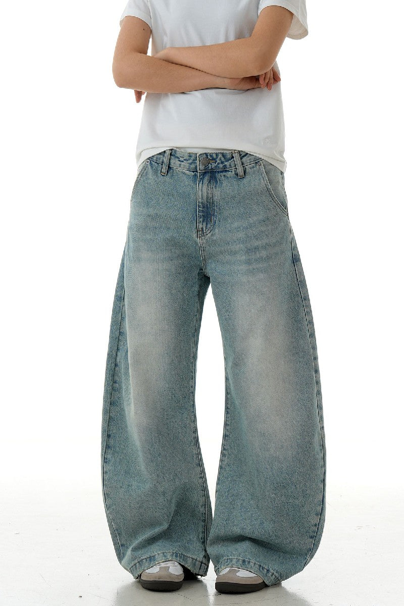 Light Wash Cat Whisker Jeans