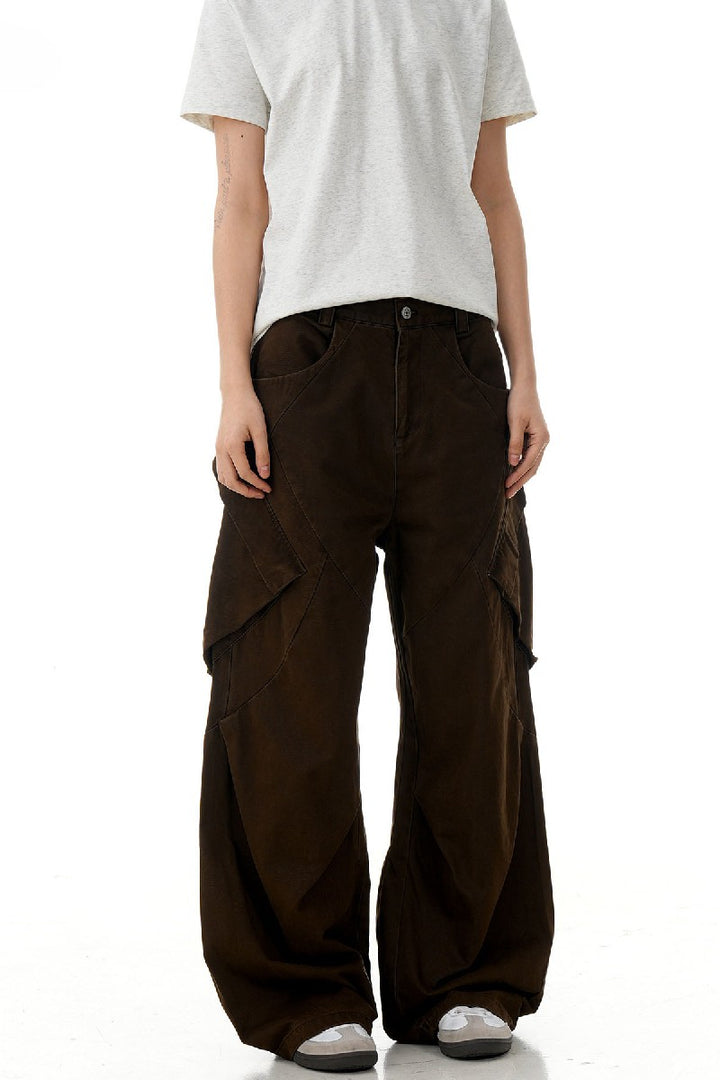 Wrinkled Hip Hop Cargo Pants