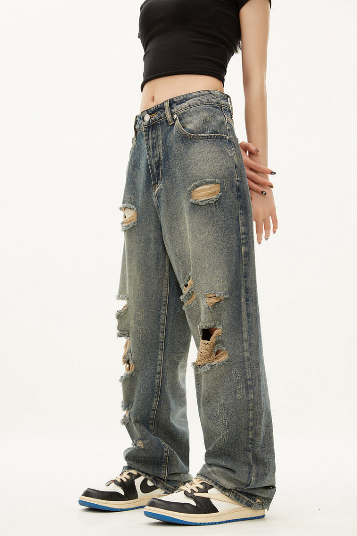 Destroyed Loose Jeans