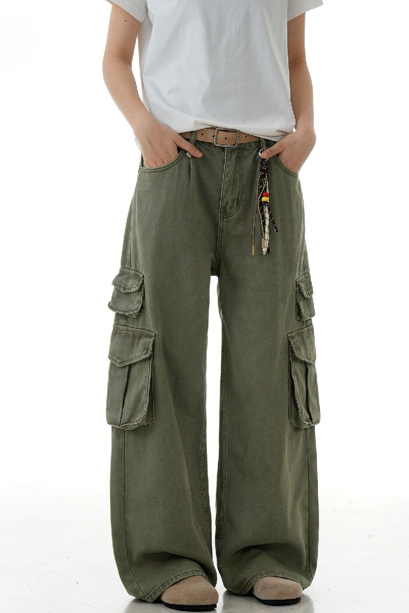 Flared Pocket Work Trousers
