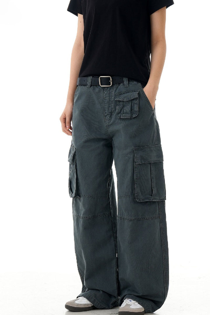 Multi Pocket Wide Leg Trousers