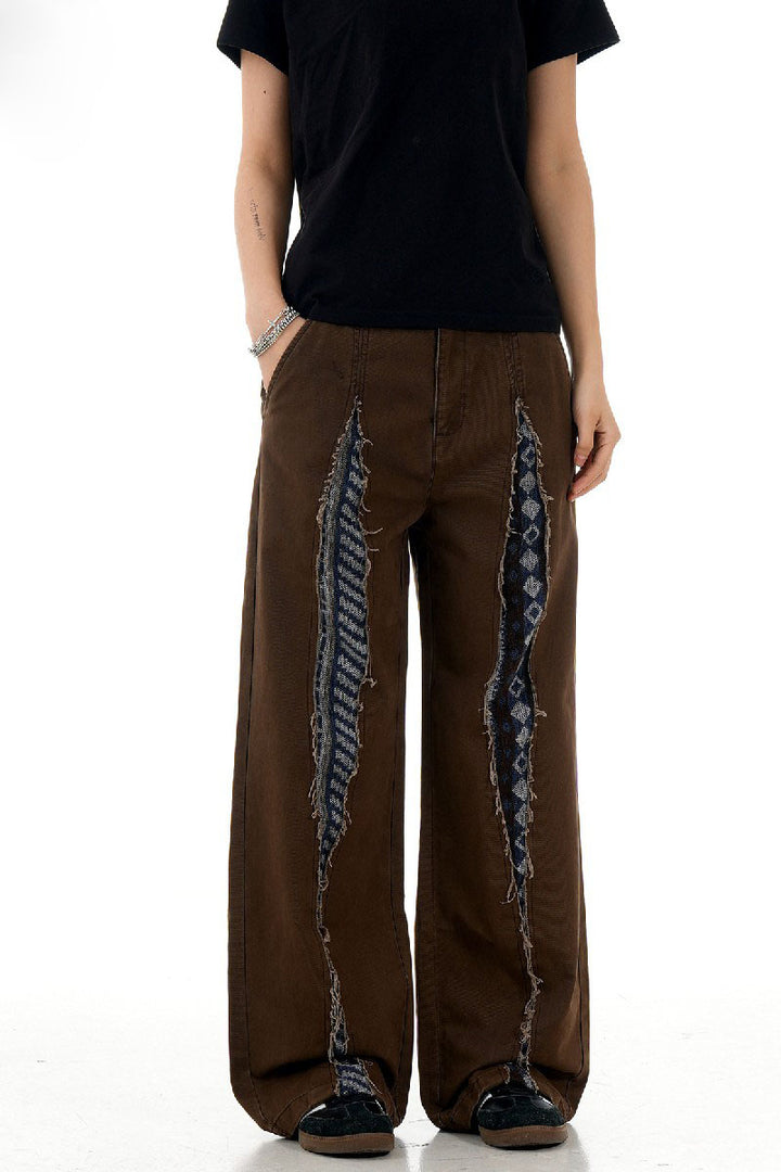 Diamond Patch Straight Trousers