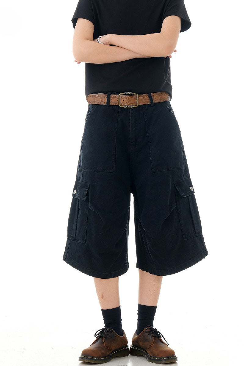 Multi Pocket Cargo Knee Shorts