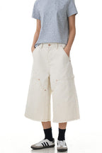 Studded Canvas Cargo Jorts