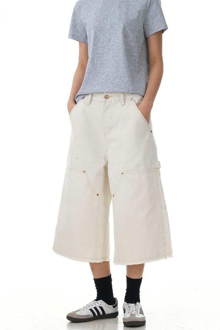 Studded Canvas Cargo Jorts