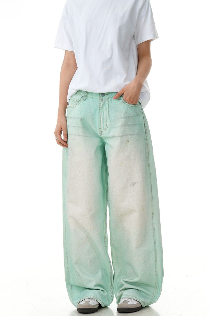 Glow Washed Wide Leg Jeans