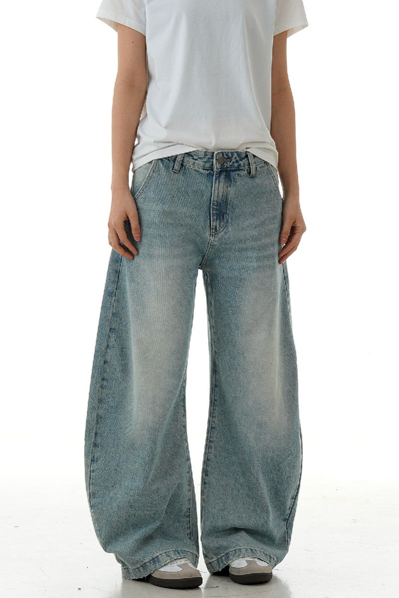 Light Wash Cat Whisker Jeans