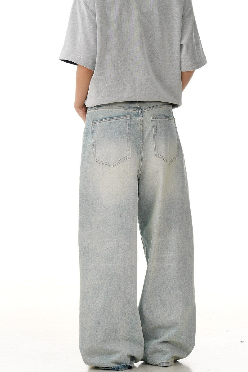 Washed Cleanfit Straight Jeans