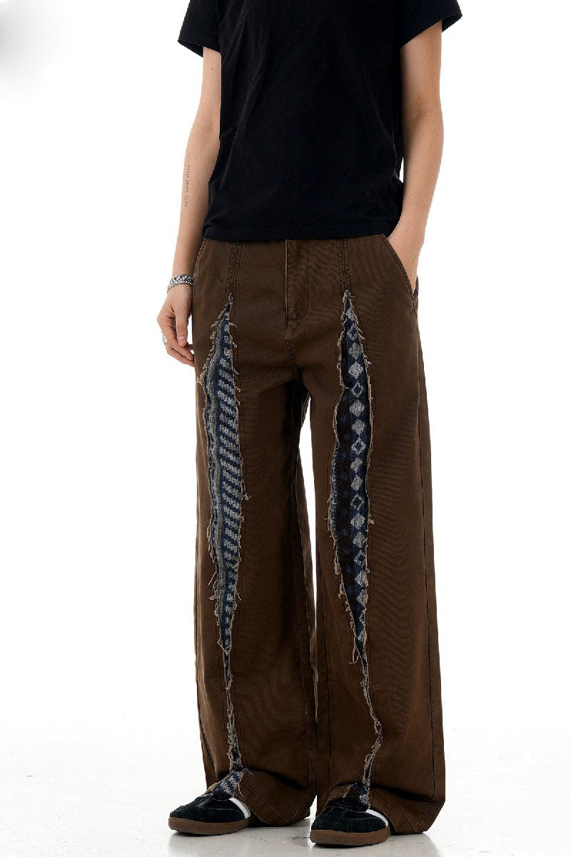 Diamond Patch Straight Trousers