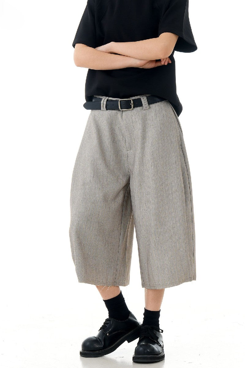 Herringbone Crop Dress Shorts