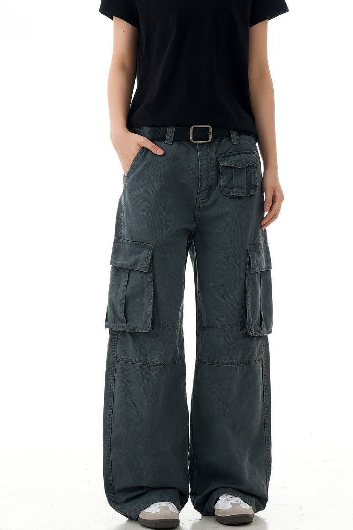 Multi Pocket Wide Leg Trousers