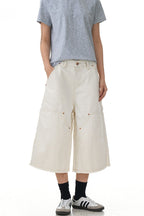 Studded Canvas Cargo Jorts