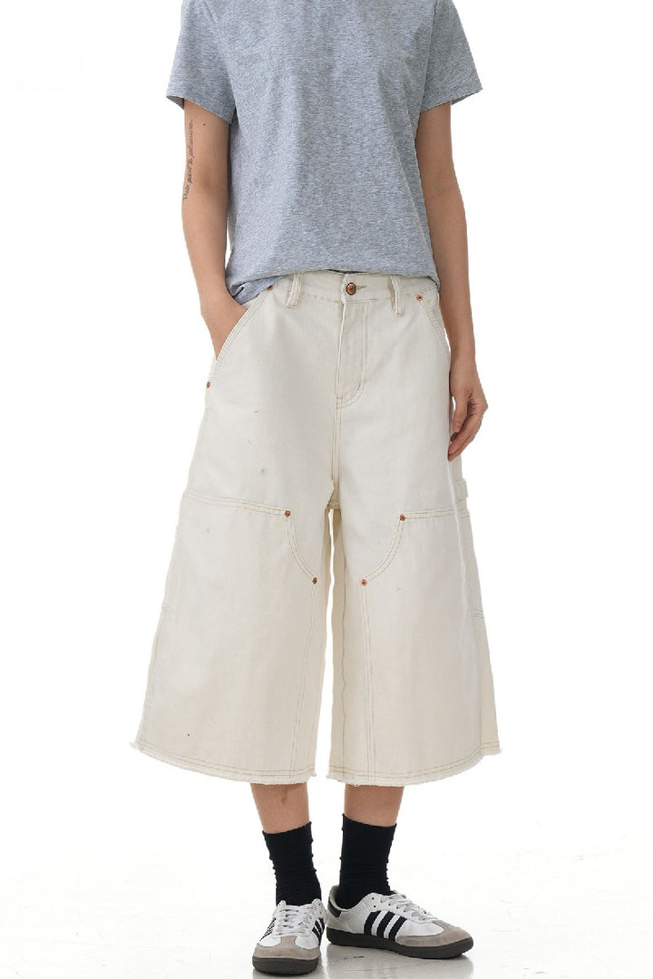 Studded Canvas Cargo Jorts