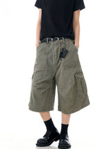 Multi Pocket Cargo Knee Shorts