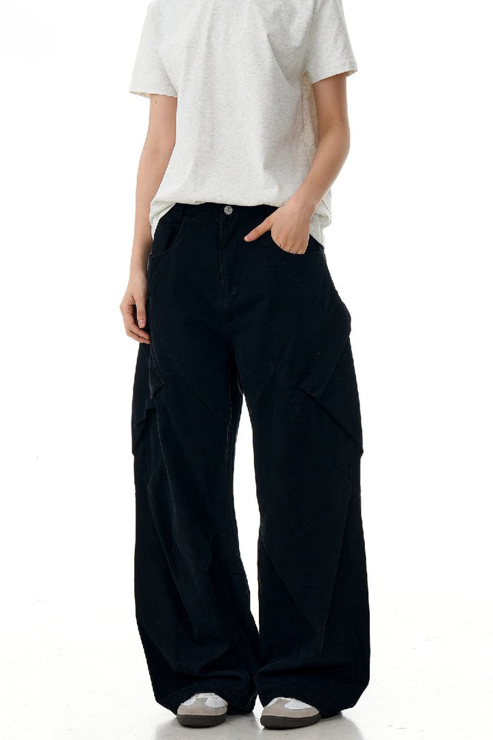 Wrinkled Hip Hop Cargo Pants