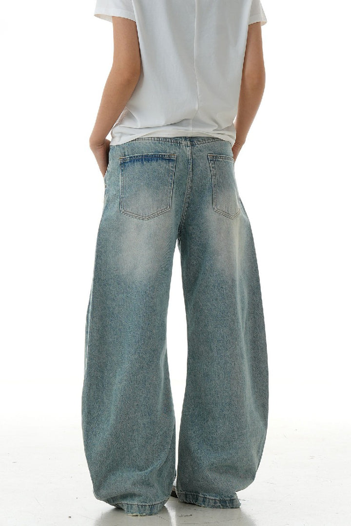 Light Wash Cat Whisker Jeans