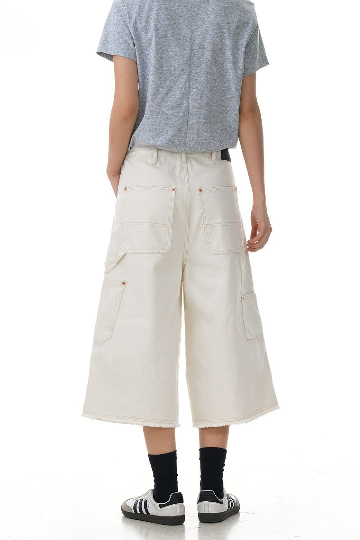Studded Canvas Cargo Jorts