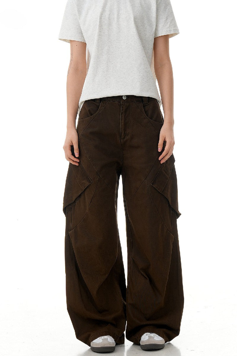 Wrinkled Hip Hop Cargo Pants
