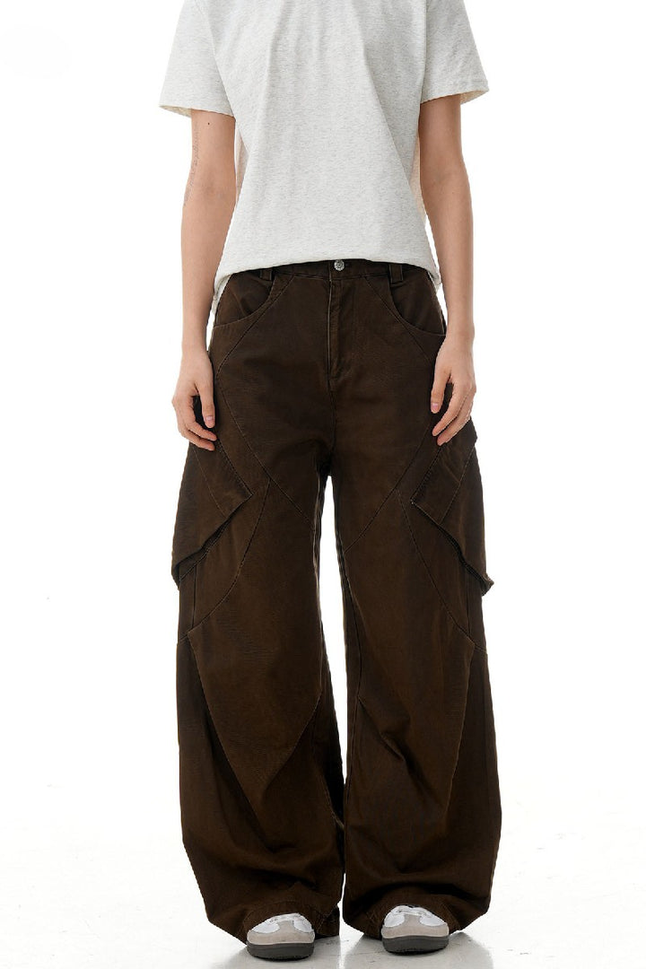 Wrinkled Hip Hop Cargo Pants