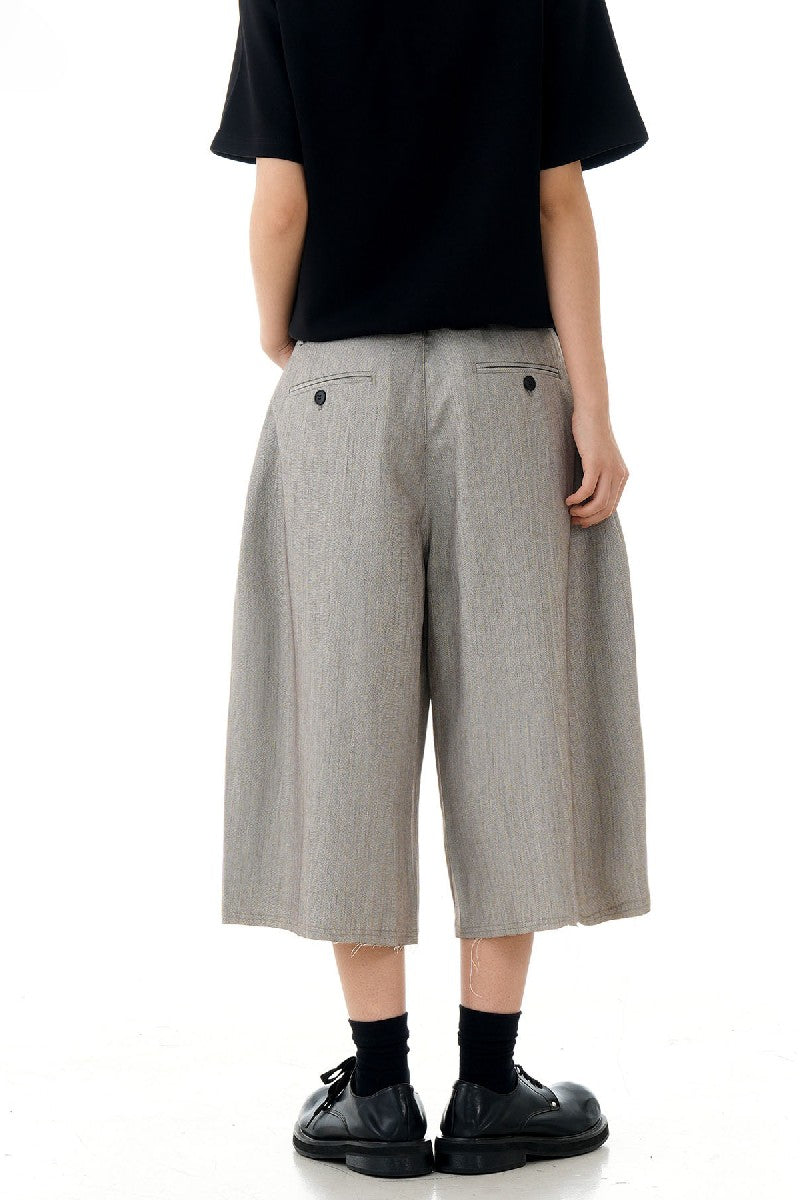 Herringbone Crop Dress Shorts