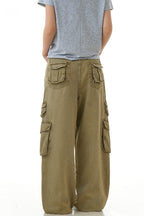 Flared Pocket Work Trousers