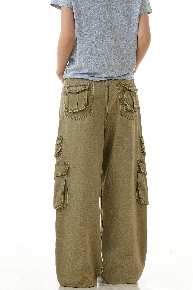 Flared Pocket Work Trousers