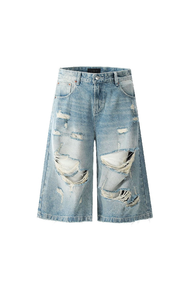 Distressed Washed Jorts