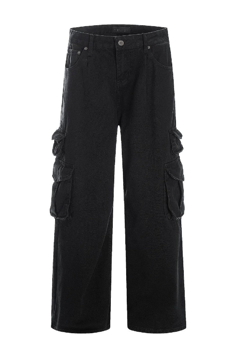 Flared Pocket Work Trousers