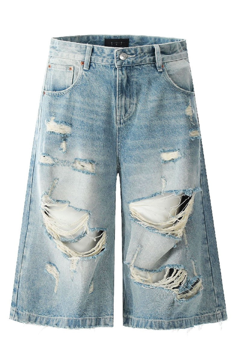 Ripped Washed Jorts