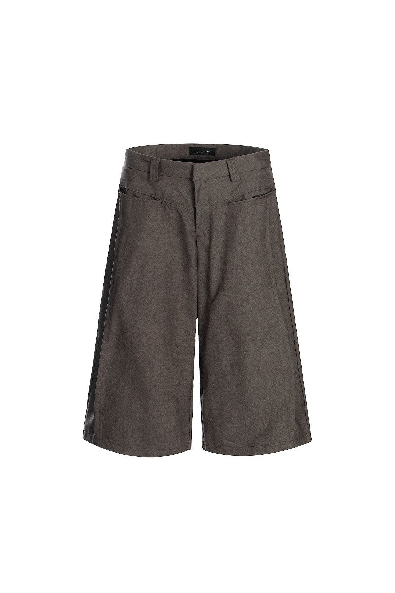 Solid Color Blade Cargo Shorts